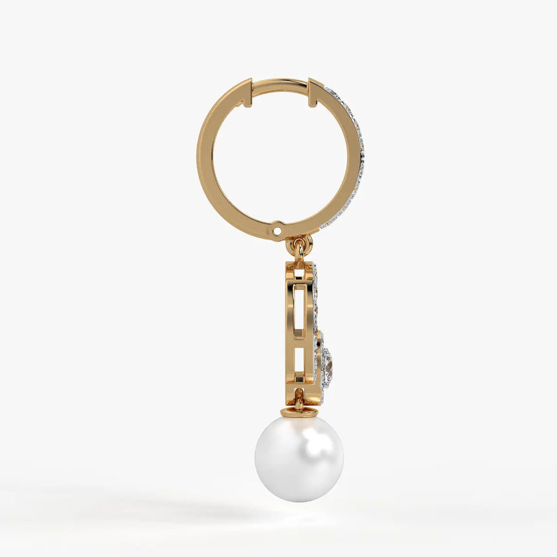 Halo Pearl Drop Earrings