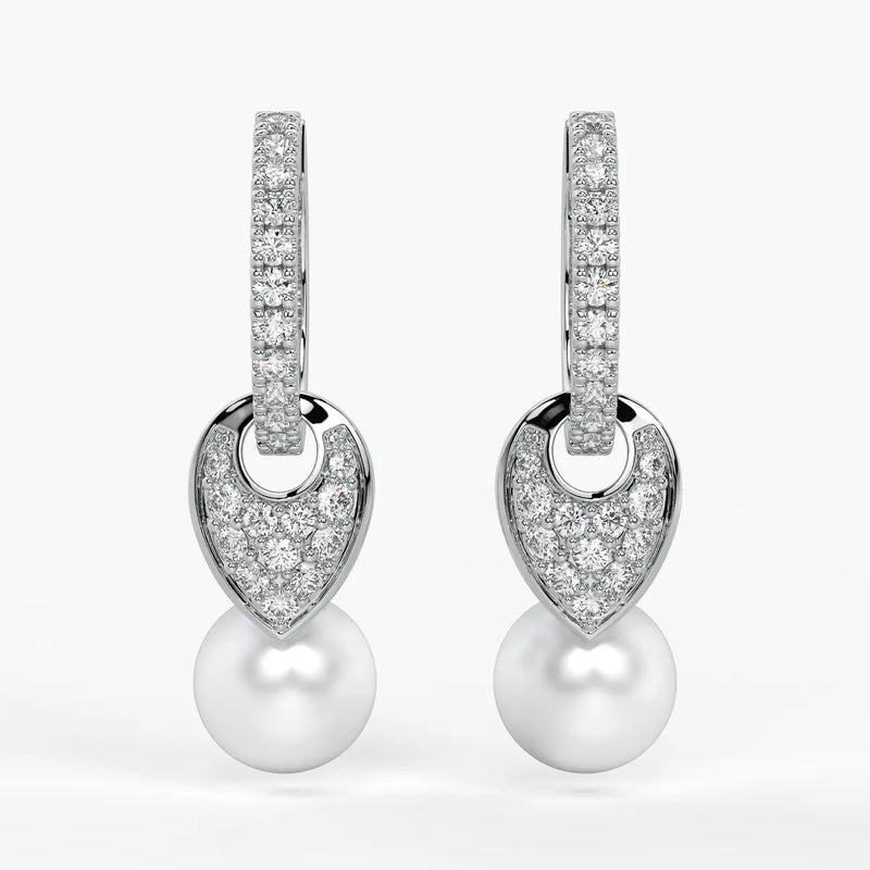Heart Halo Drop Earrings