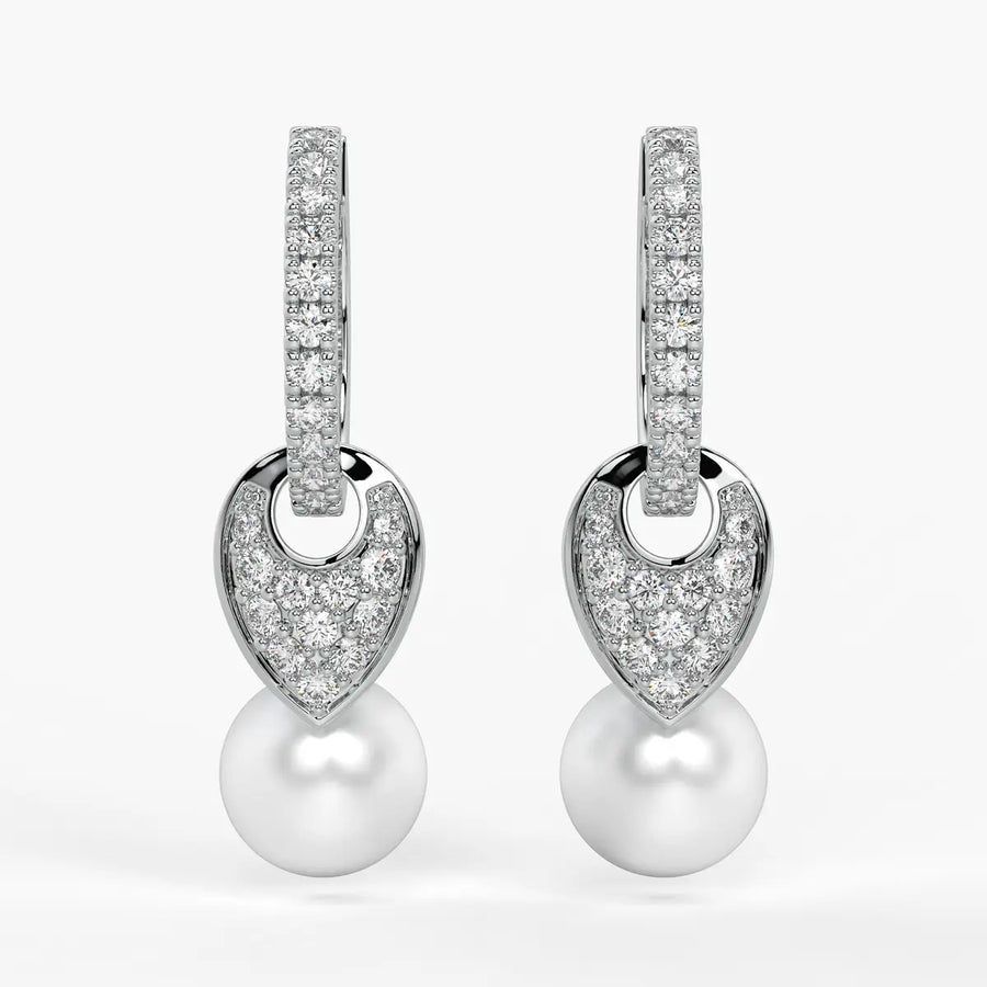 Heart Halo Drop Earrings