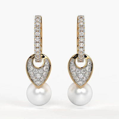 Heart Halo Drop Earrings