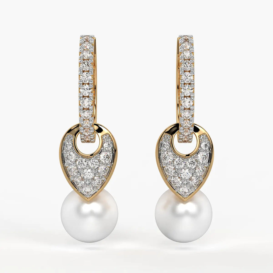 Heart Halo Drop Earrings