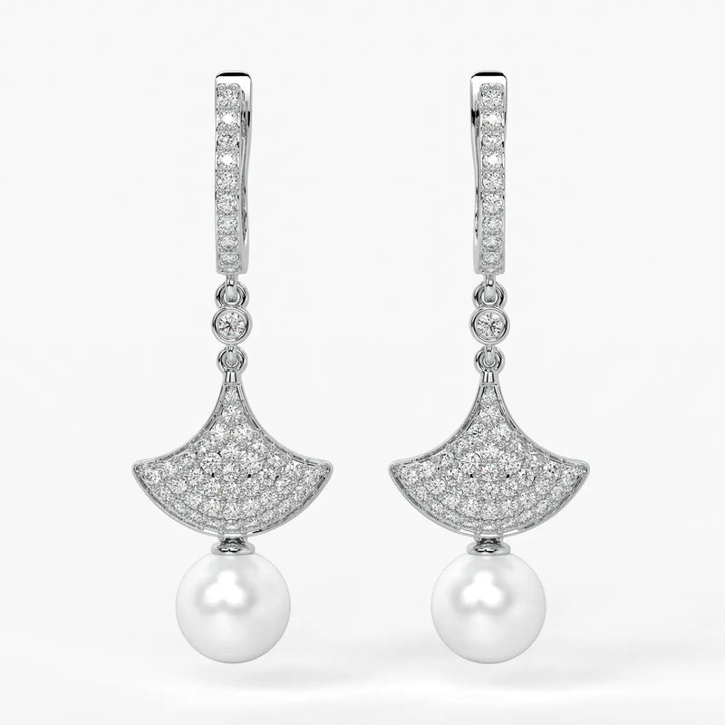 Fan Pav? Drop Earrings