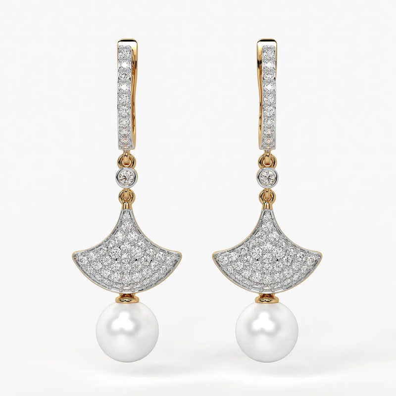 Fan Pav? Drop Earrings