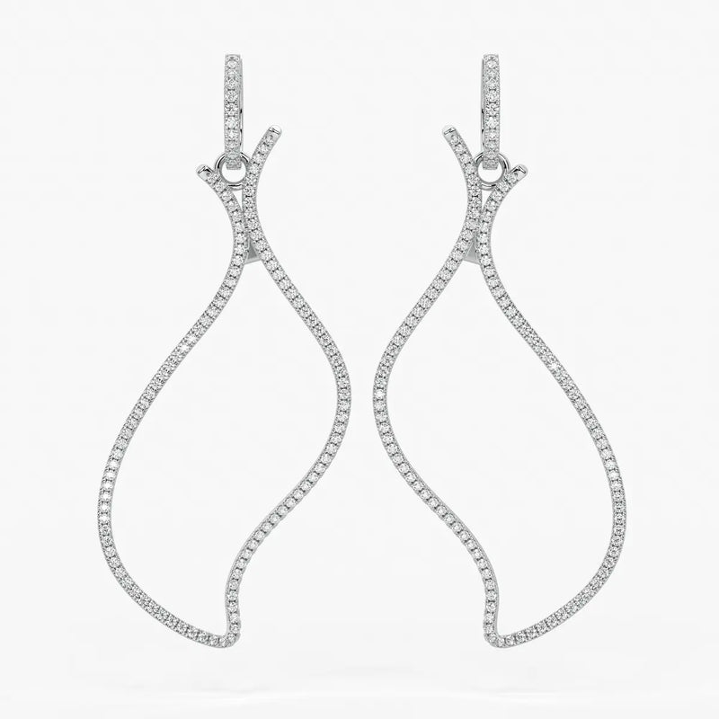 Twist Drop Hoop Earrings