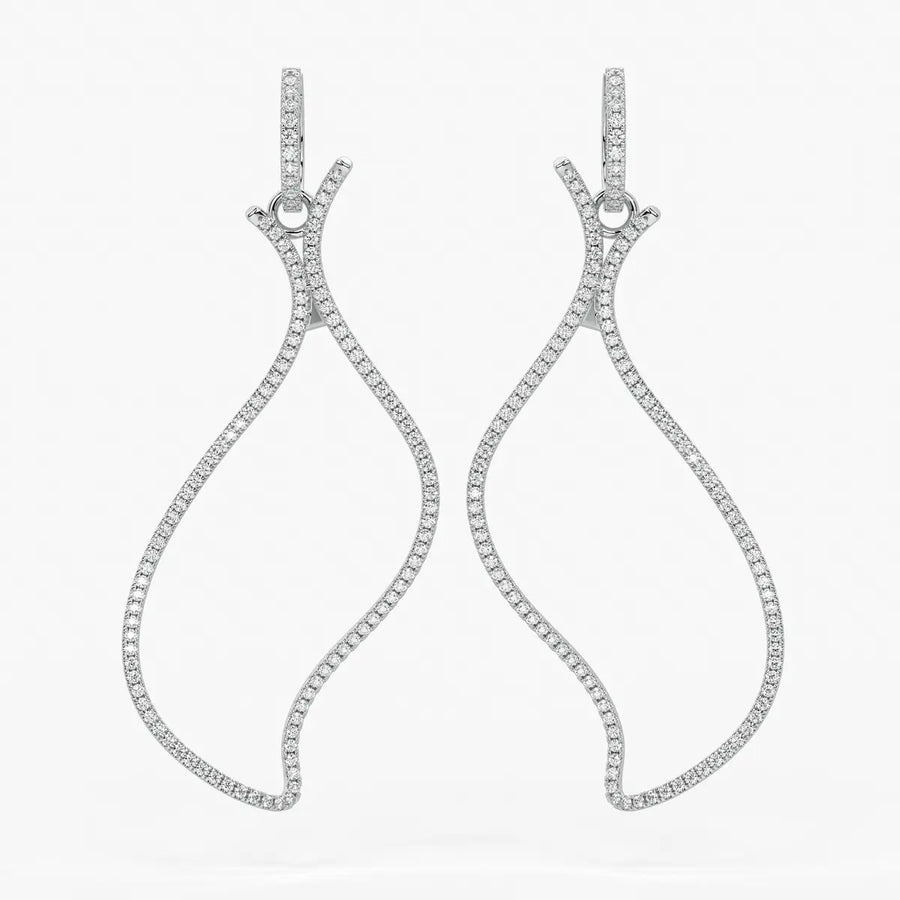 Twist Drop Hoop Earrings