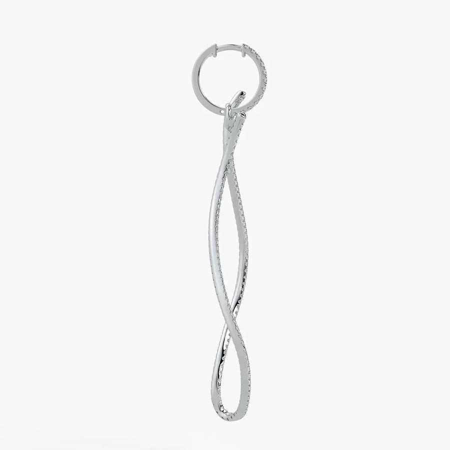 Twist Drop Hoop Earrings