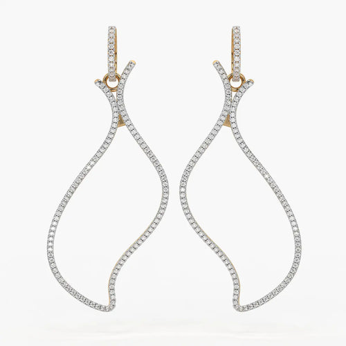 Twist Drop Hoop Earrings