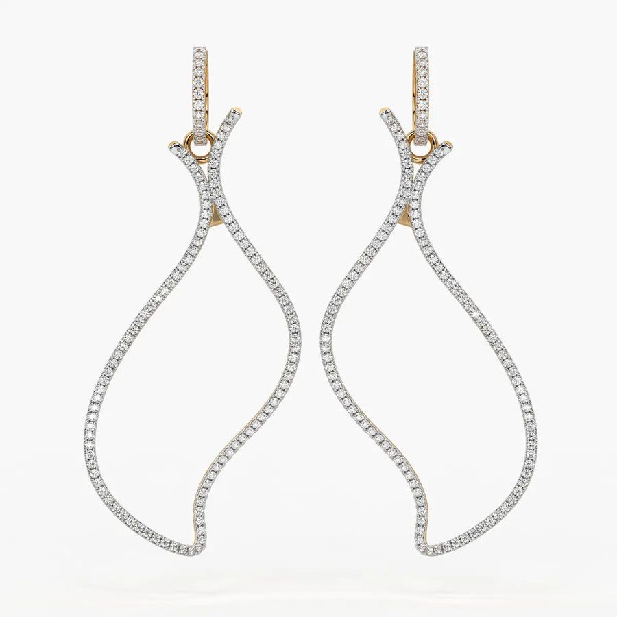Twist Drop Hoop Earrings