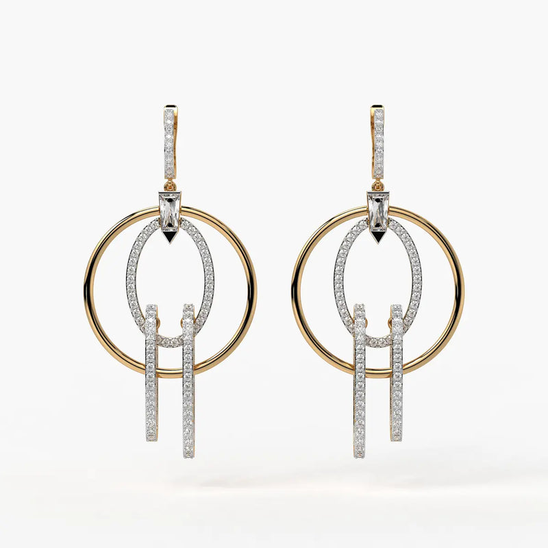 Orbit Layered Drop Earrings