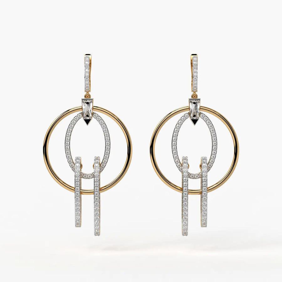 Orbit Layered Drop Earrings