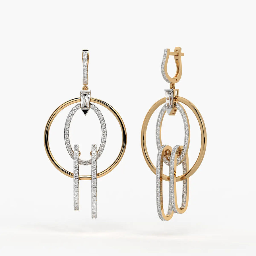 Orbit Layered Drop Earrings
