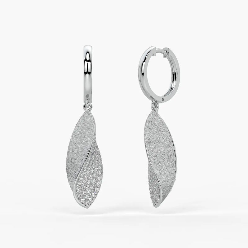 Twist Leaf Drop Earrings