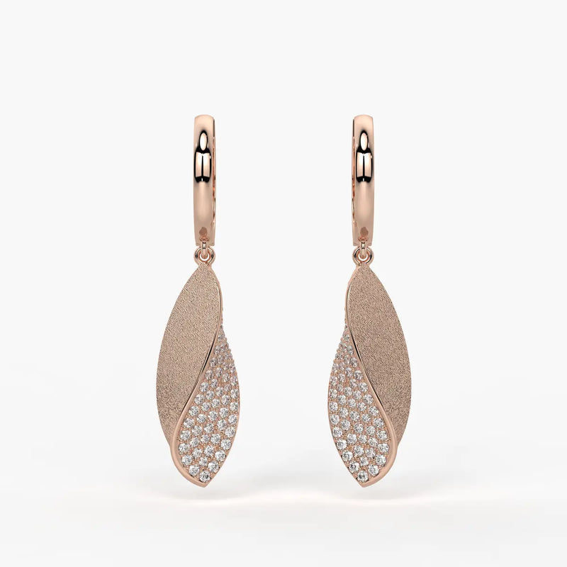 Twist Leaf Drop Earrings