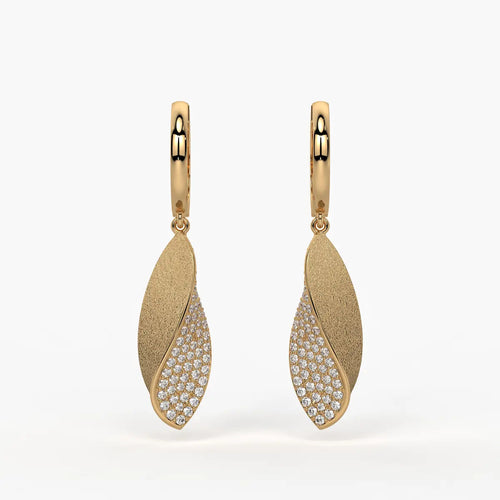 Twist Leaf Drop Earrings