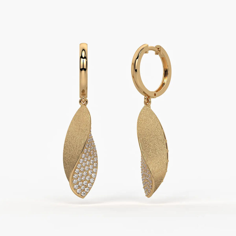 Twist Leaf Drop Earrings