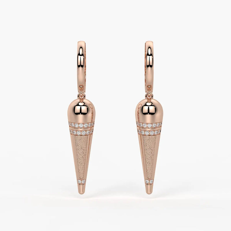 Tapered Cone Drop Earrings