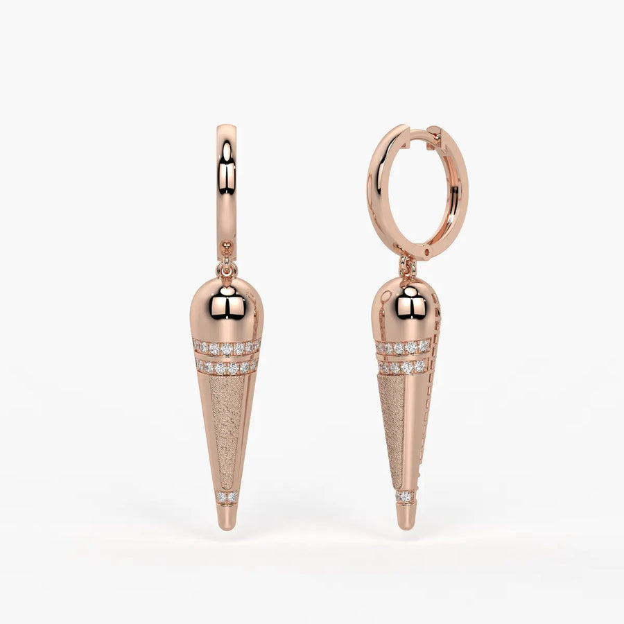 Tapered Cone Drop Earrings