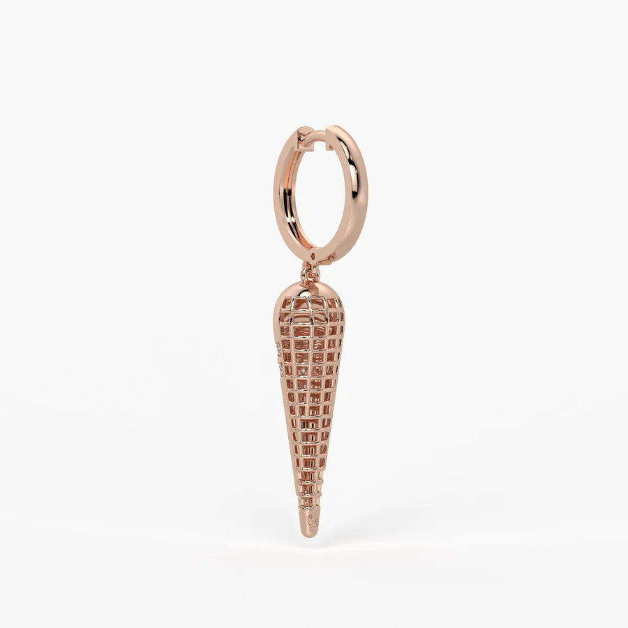 Tapered Cone Drop Earrings