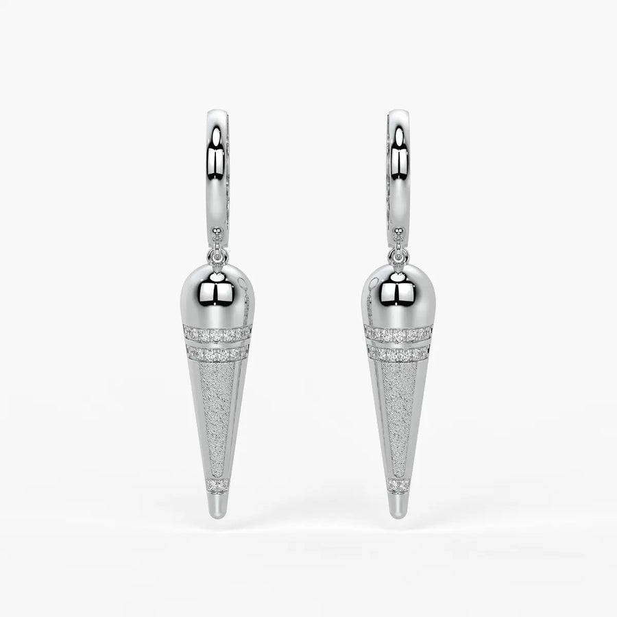 Tapered Cone Drop Earrings