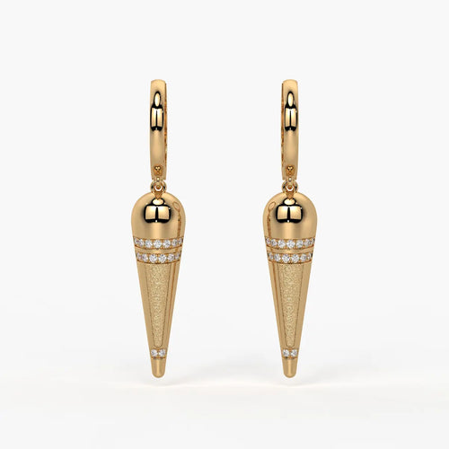Tapered Cone Drop Earrings