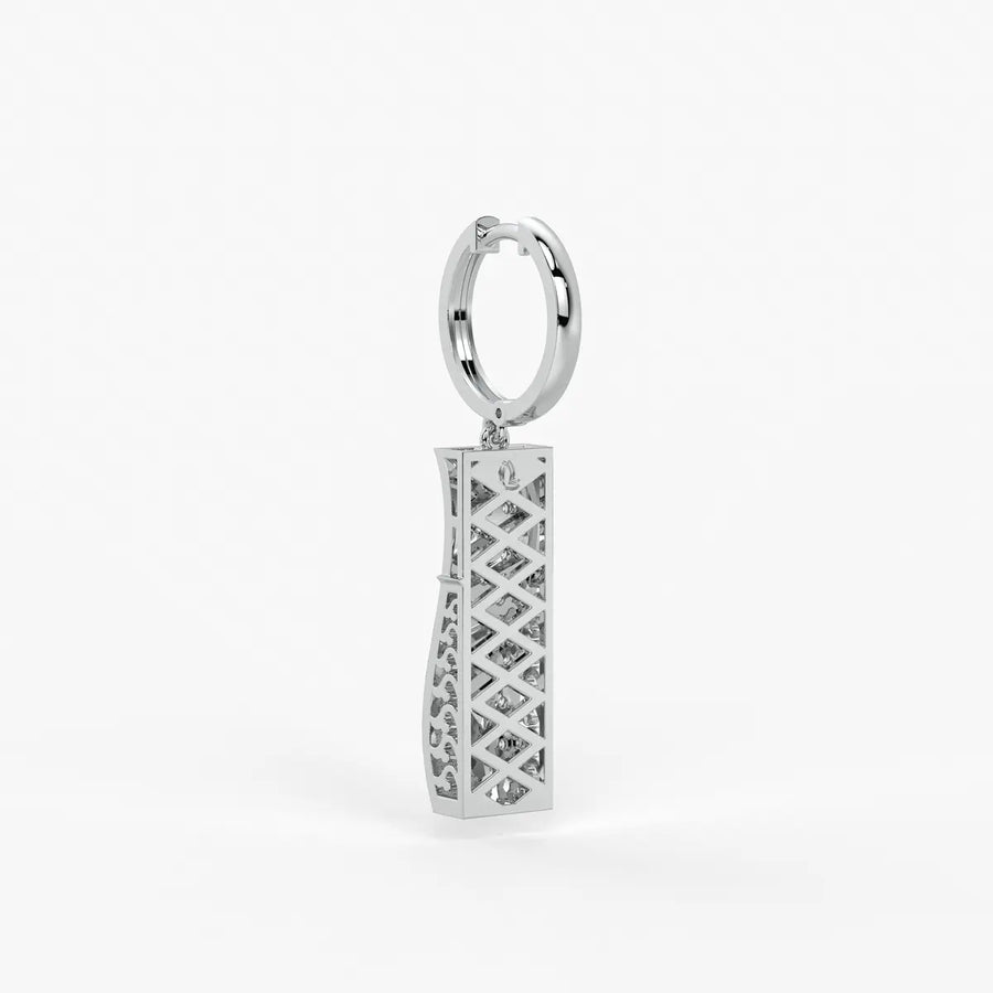 Curved Rectangle Drop Earrings