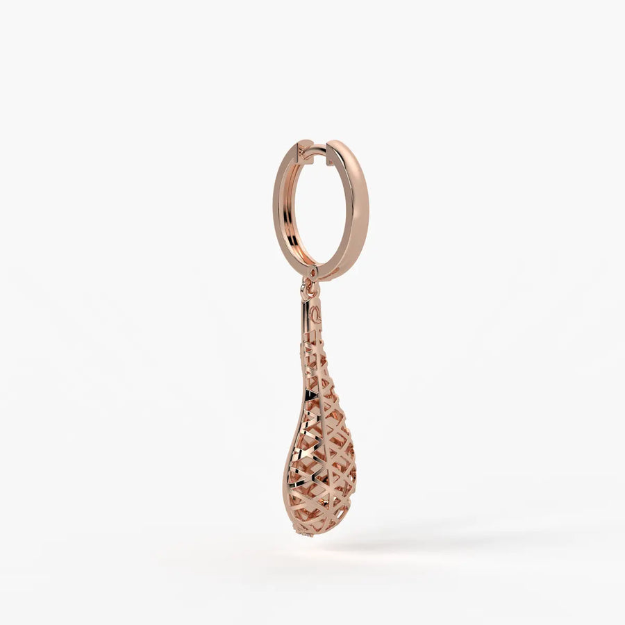 Curved Teardrop Drop Earrings