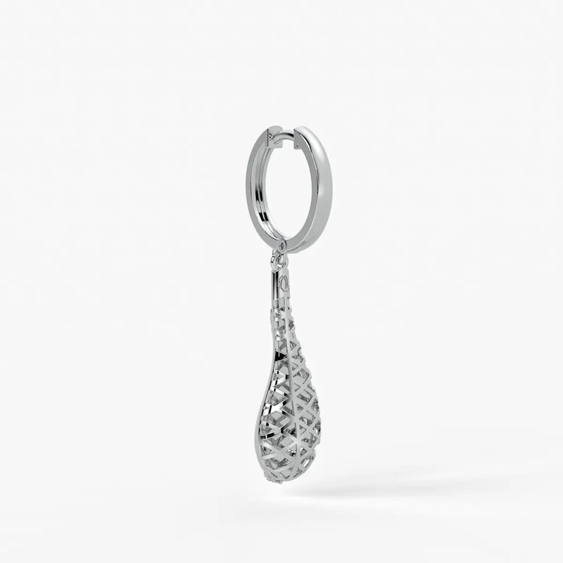 Curved Teardrop Drop Earrings