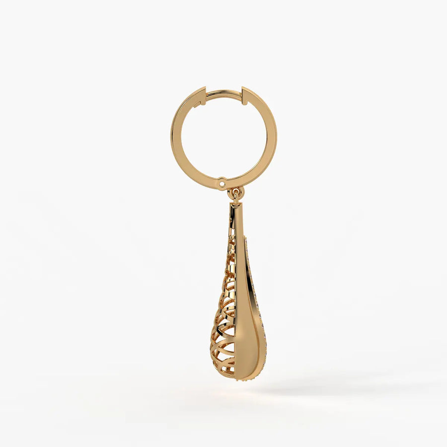 Curved Teardrop Drop Earrings