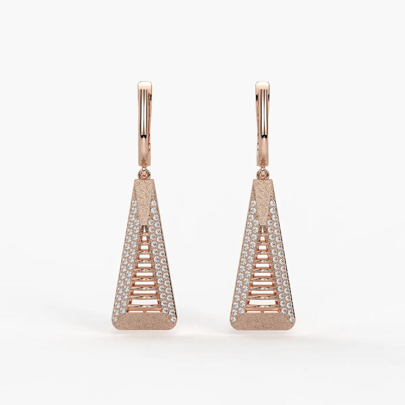 Tapered Triangle Drop Earrings
