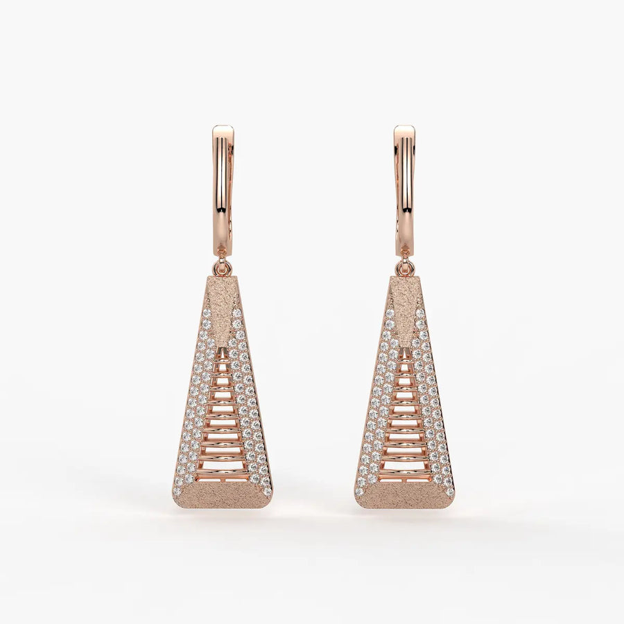 Tapered Triangle Drop Earrings