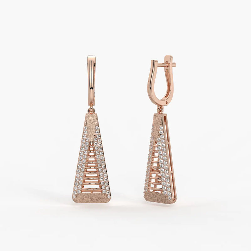 Tapered Triangle Drop Earrings