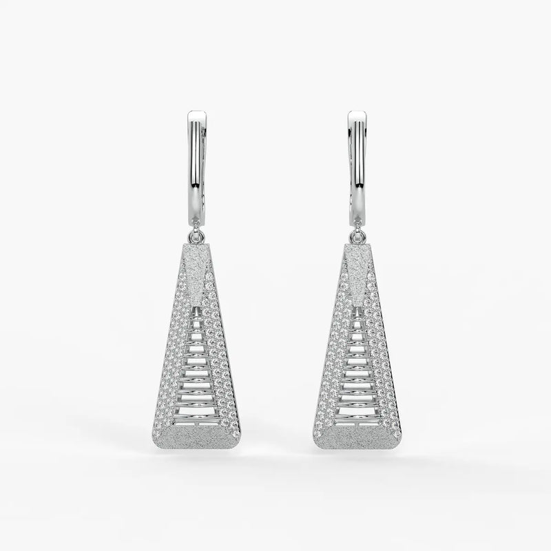 Tapered Triangle Drop Earrings