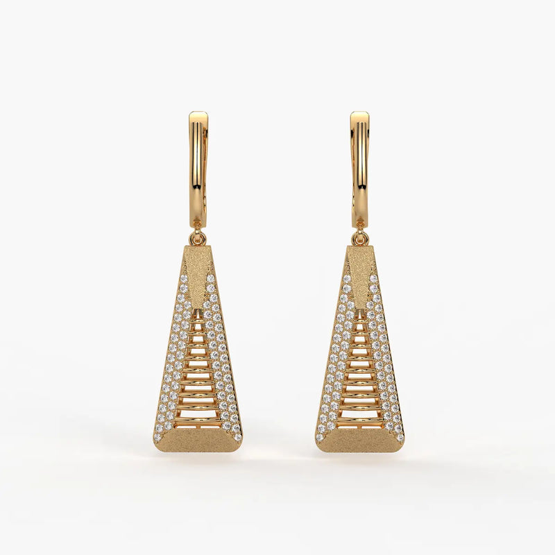 Tapered Triangle Drop Earrings