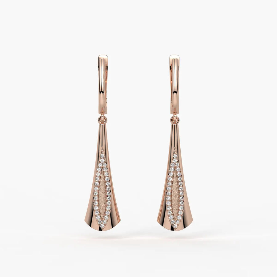 Sleek Tapered Drop Earrings