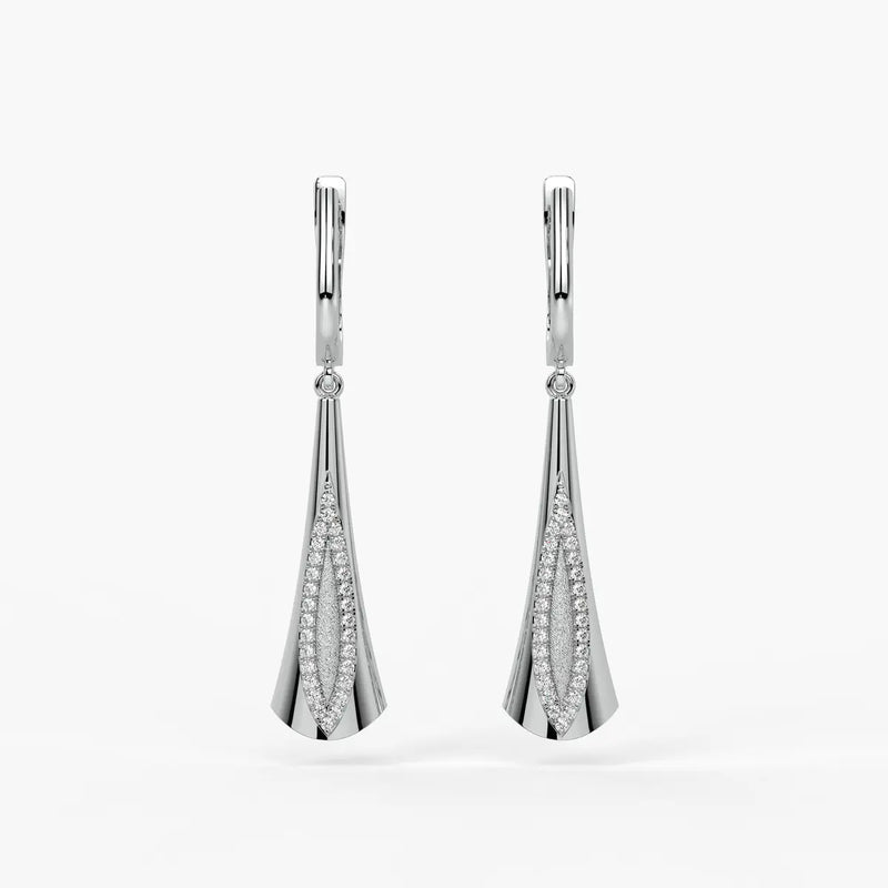 Sleek Tapered Drop Earrings