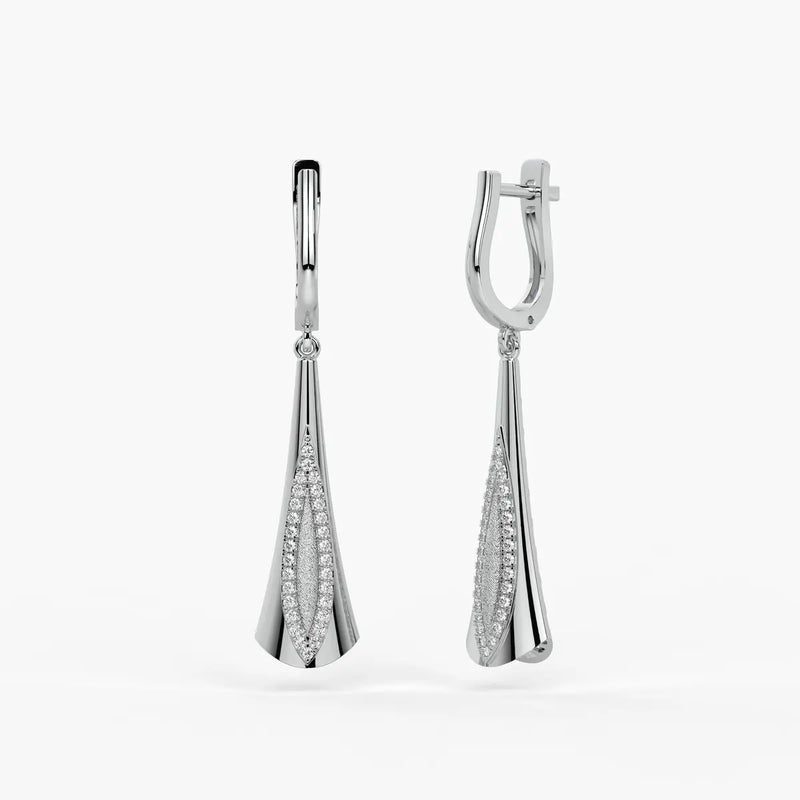 Sleek Tapered Drop Earrings