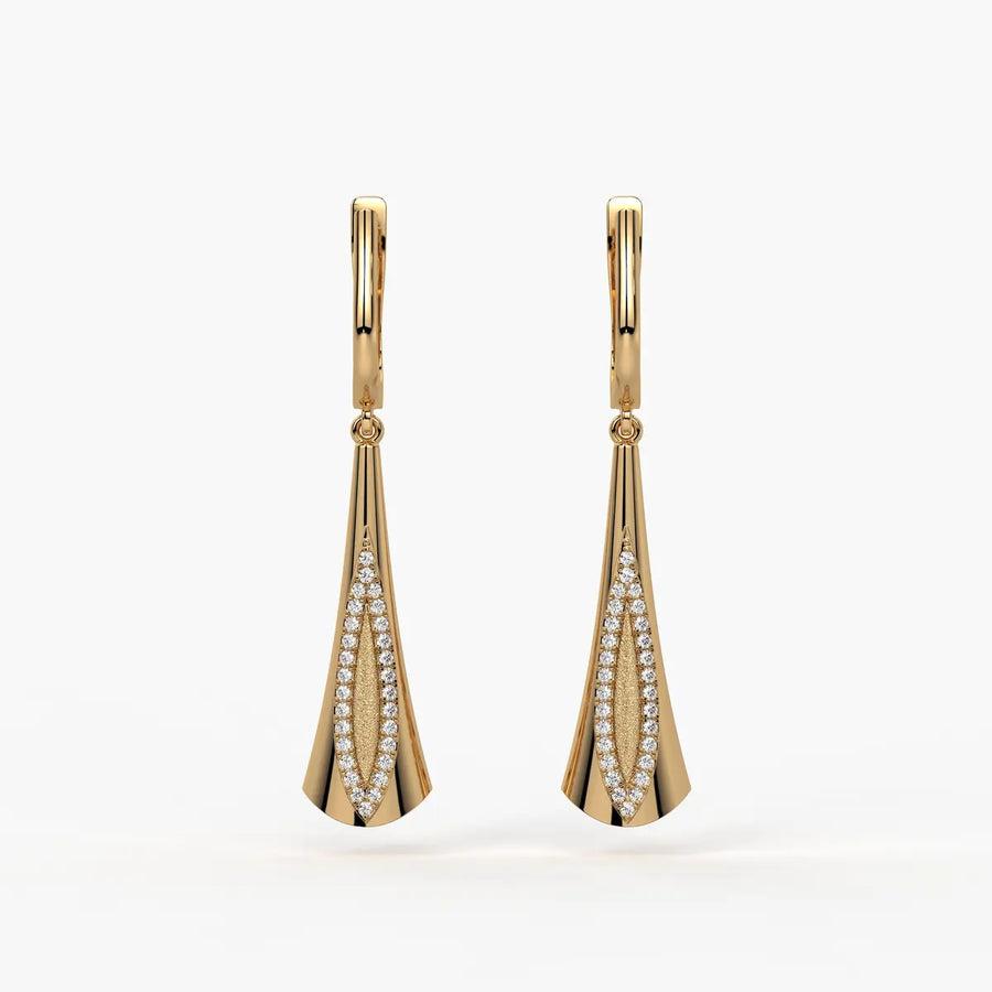 Sleek Tapered Drop Earrings