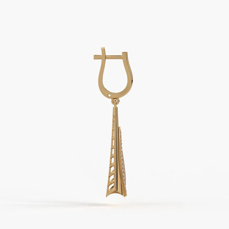 Sleek Tapered Drop Earrings