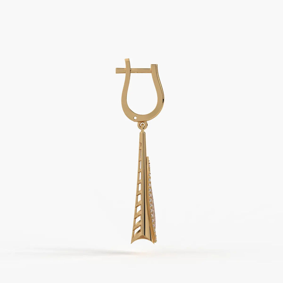 Sleek Tapered Drop Earrings