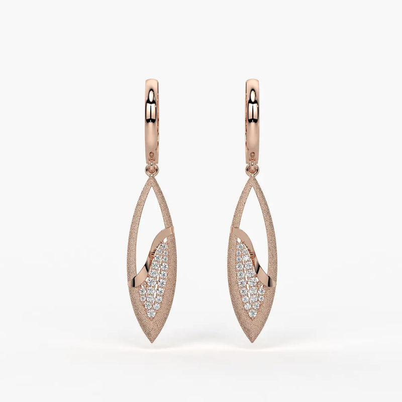 Leaf Twist Drop Earrings