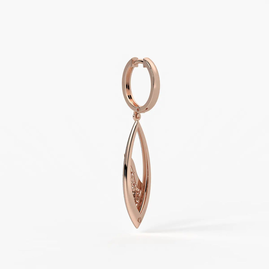 Leaf Twist Drop Earrings