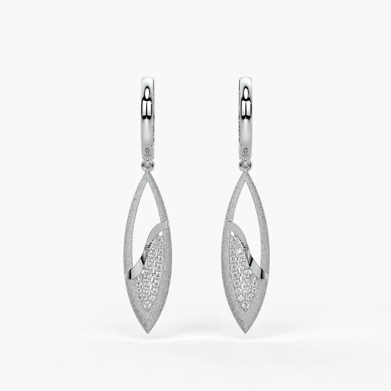 Leaf Twist Drop Earrings