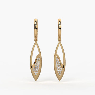 Leaf Twist Drop Earrings