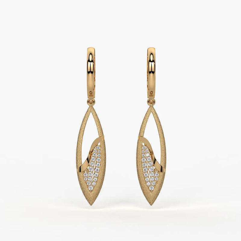 Leaf Twist Drop Earrings
