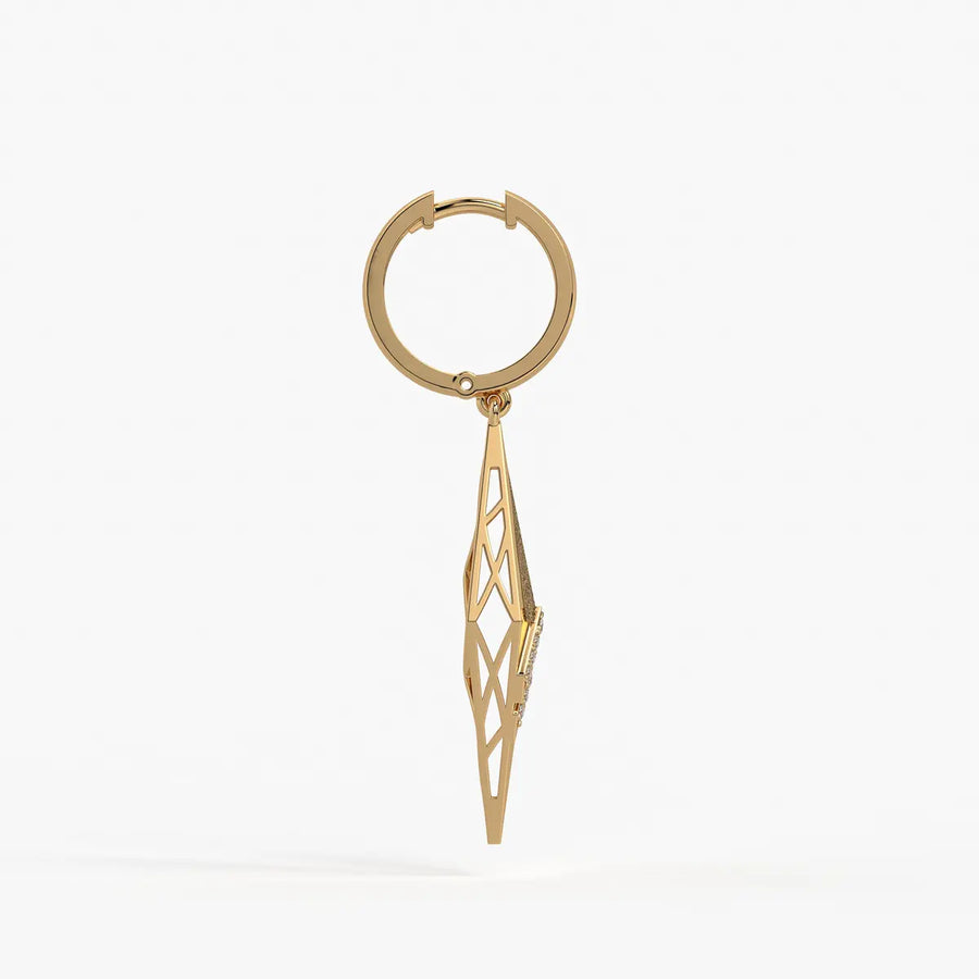 Geometric Arrow Drop Earrings