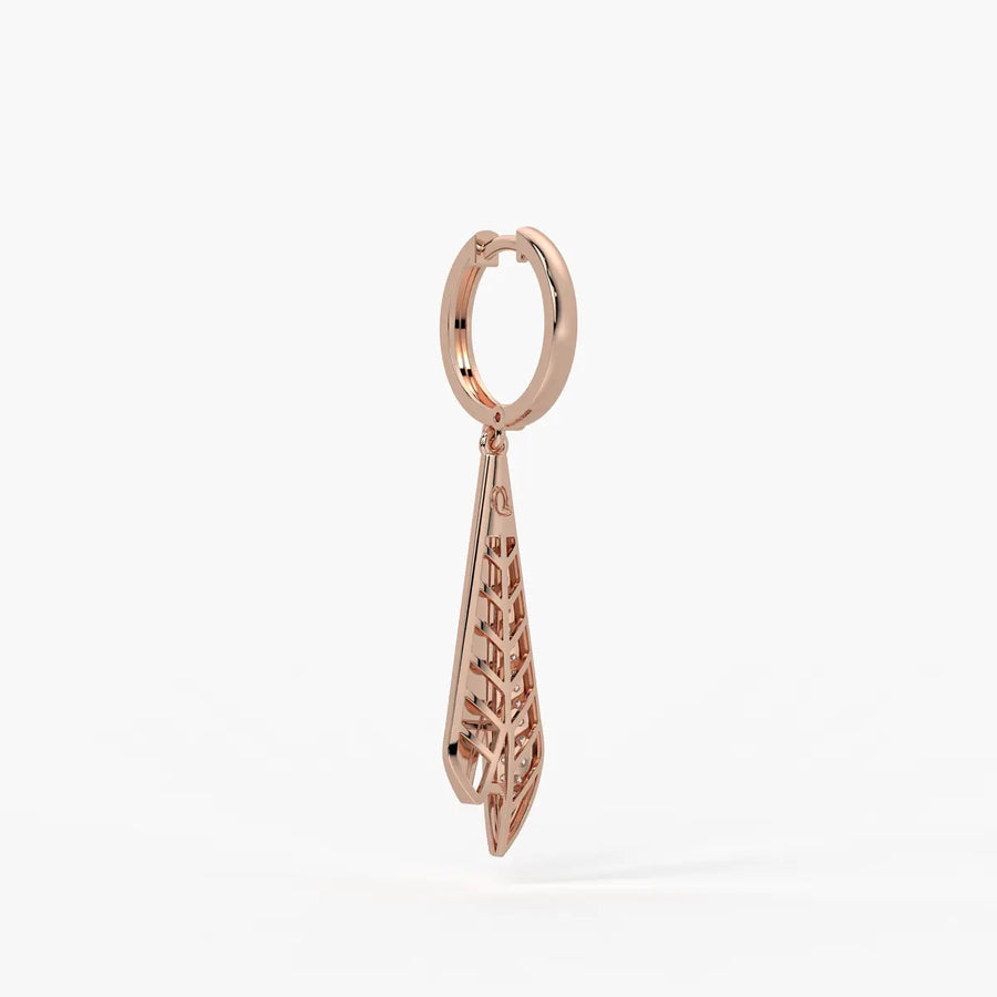Split Blade Drop Earrings