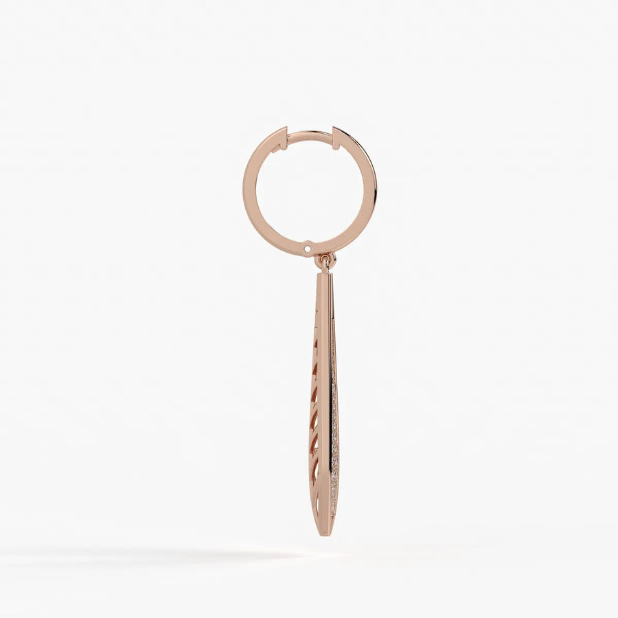 Split Blade Drop Earrings