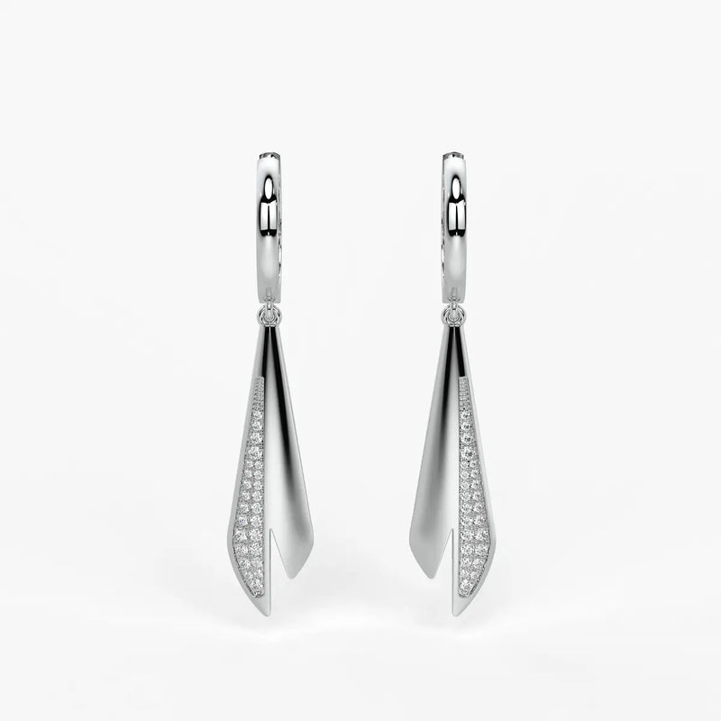 Split Blade Drop Earrings