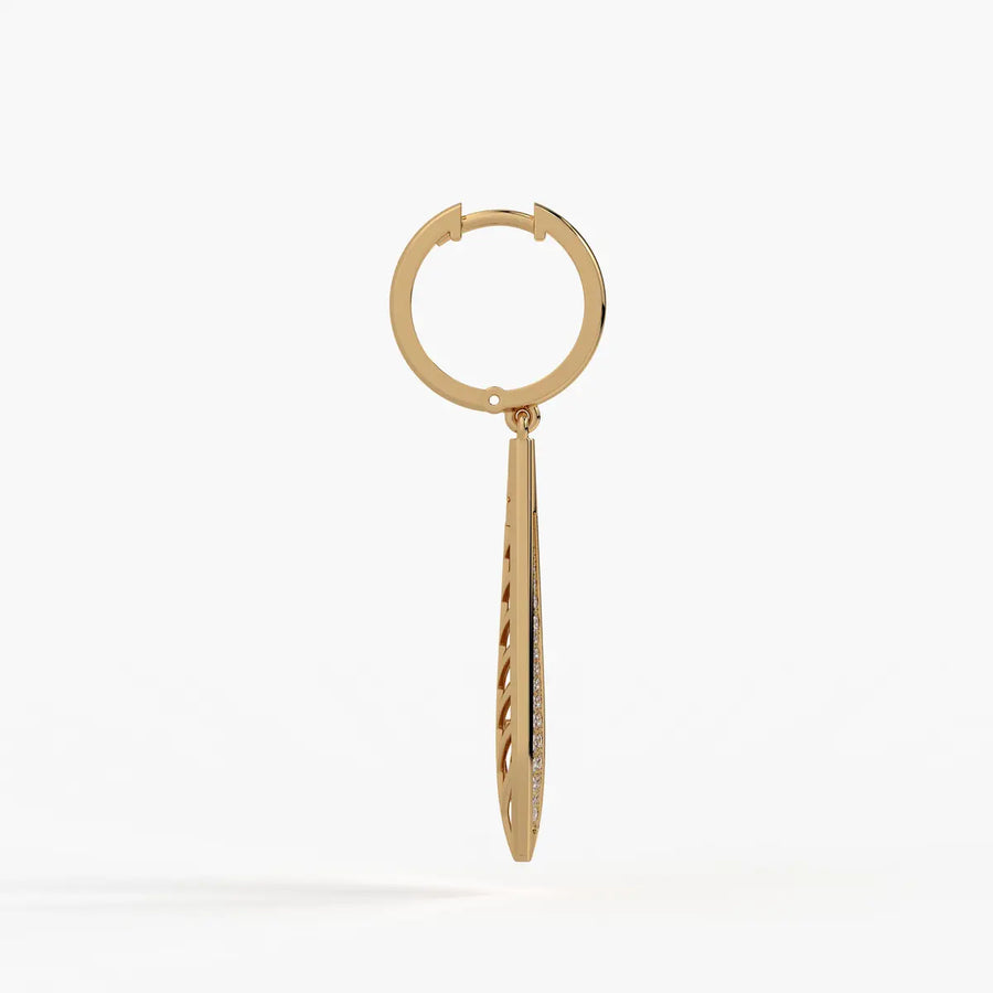 Split Blade Drop Earrings
