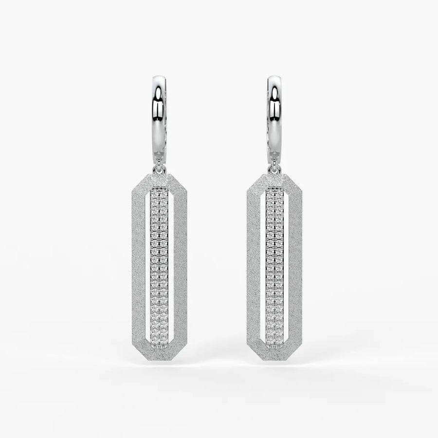 Octagon Bar Drop Earrings